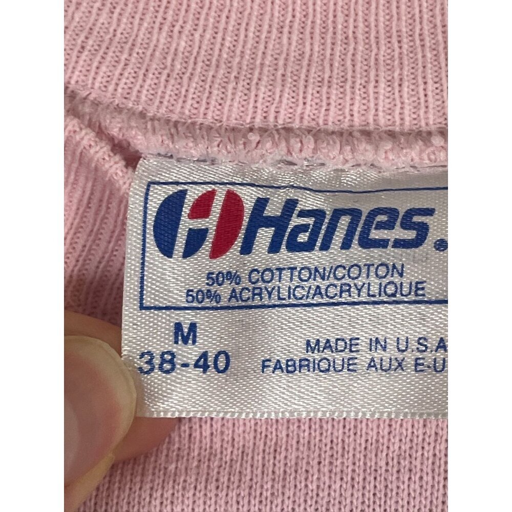 Vintage Cat Sweatshirt Grandmacore Cottagecore Pink M Retro 80s Boho Hippie Folk - Picture 4 of 7